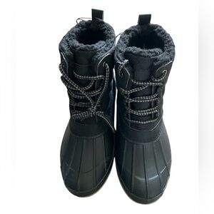 Maurices Black Lace-Up Duck Boots